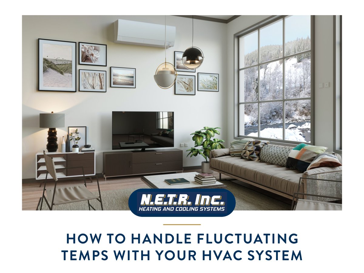 NETRInc's tweet photo. Temperatures are starting to fluctuate from hot to cold and back again more than ever before. And it's not easy to manage for your home. Here are some tips and tricks you can do to combat changing temperatures to keep your house cozy or cool. https://t.co/KbGzLjp4R5 https://t.co/Ldzg1ac8Ru