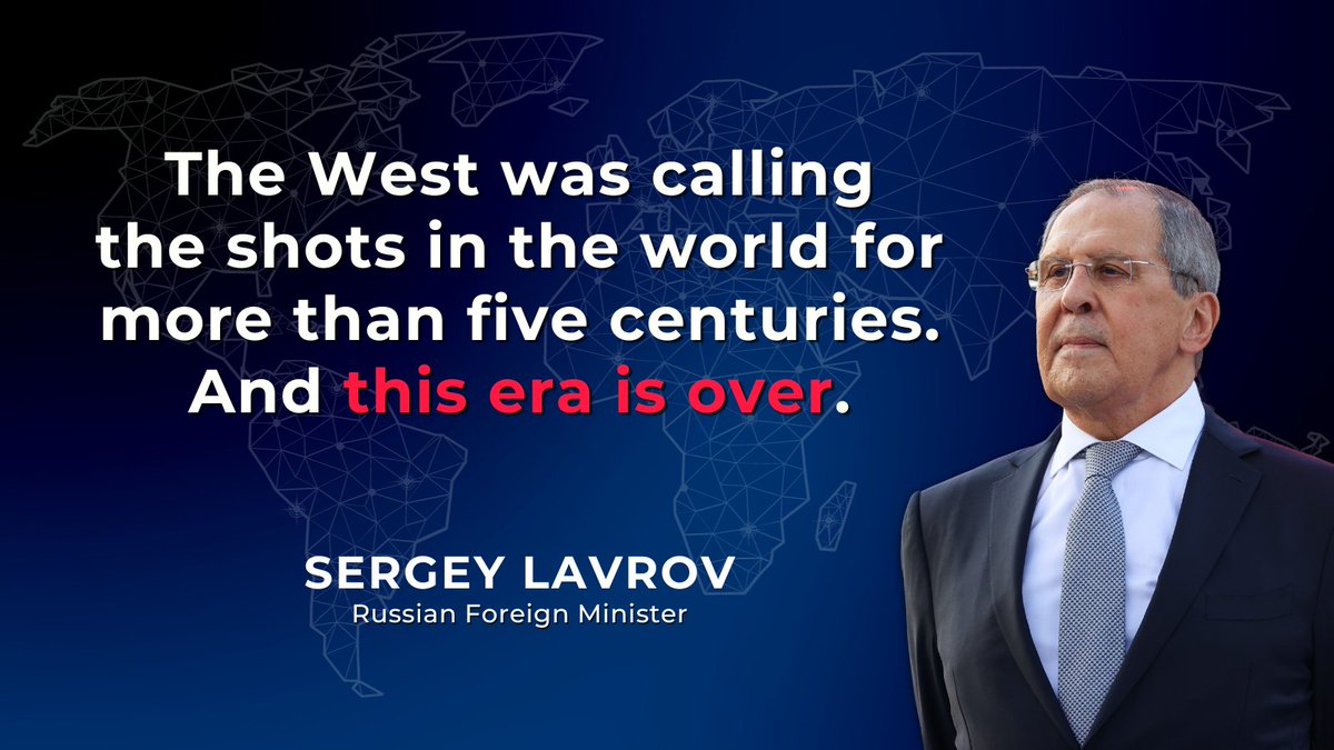 mfa_russia's tweet image. 💬 FM Lavrov: The West was calling the shots in the world for 500 years.

This era is over.

It will take time for this era to be replaced by #multipolarity, which already started to take shape, because new centers of economic growth, political influence &amp;amp; military might emerged.