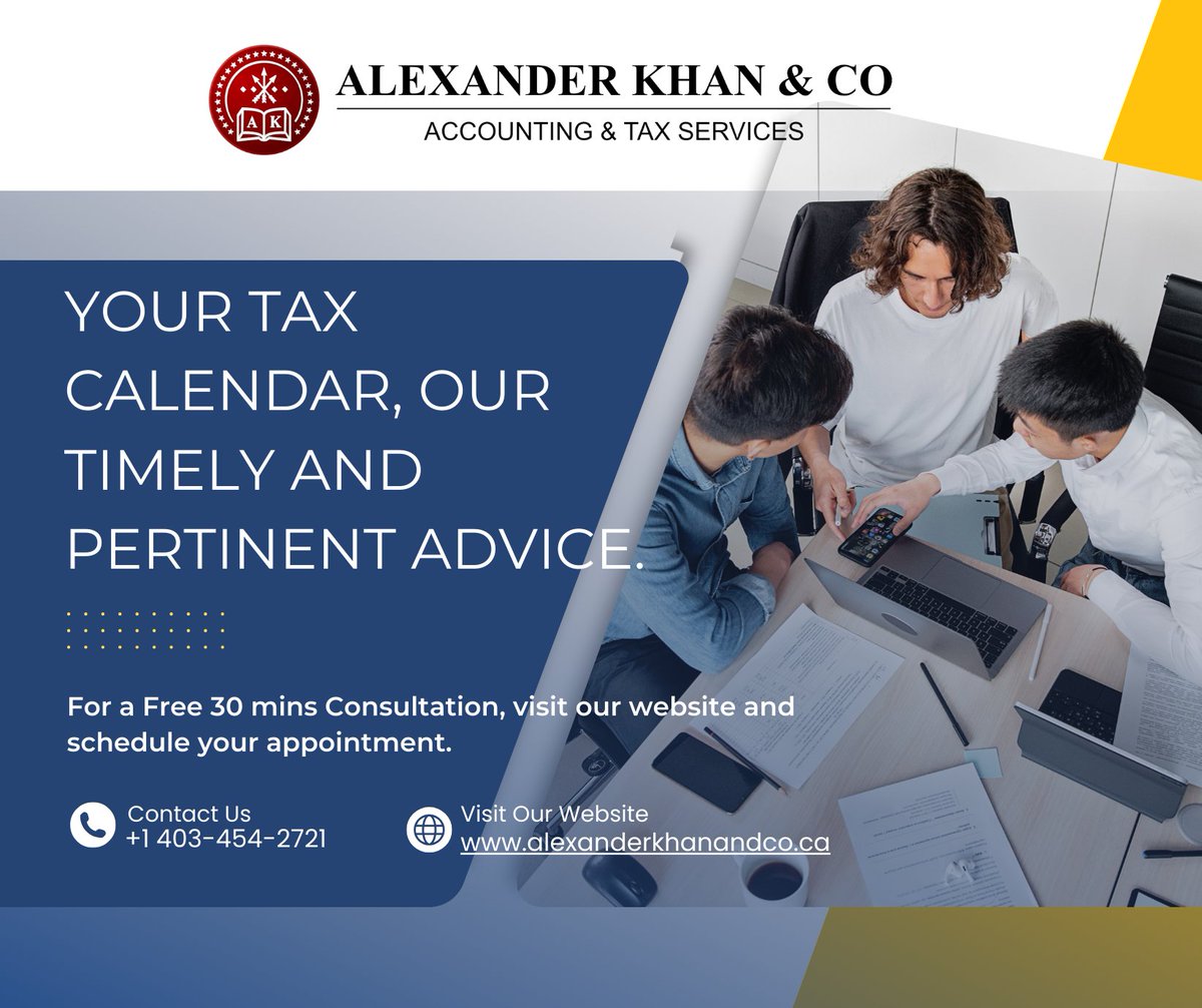 As 2023 draws to a close, it's an opportune moment for a financial review, especially concerning your tax strategy. Alexander Khan & Co is ready to help you navigate the available avenues to optimize your tax position. #TaxHelp #FreeConsultation #AccountingExpertise #TaxSeason