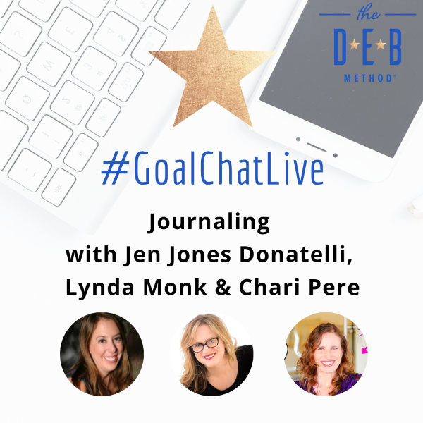 Check out the recap of #GoalChatLive's Journaling event with Jen Jones Donatello, @LifeWriterCoach, Chari Pere, and @GoalChat here: thedebmethod.com/journaling-jen…

For a replay, follow this link: facebook.com/534229507/vide…