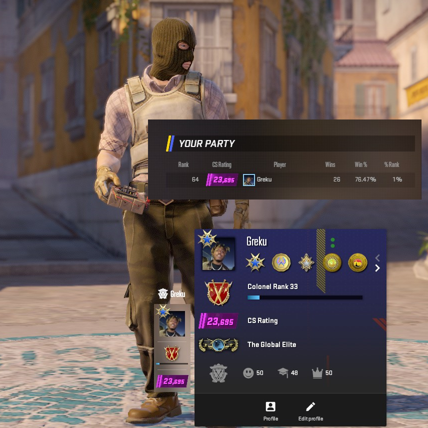 Hit 23.5k elo in Premiere, effectively putting me at #64 in the World ranking.

#CS2