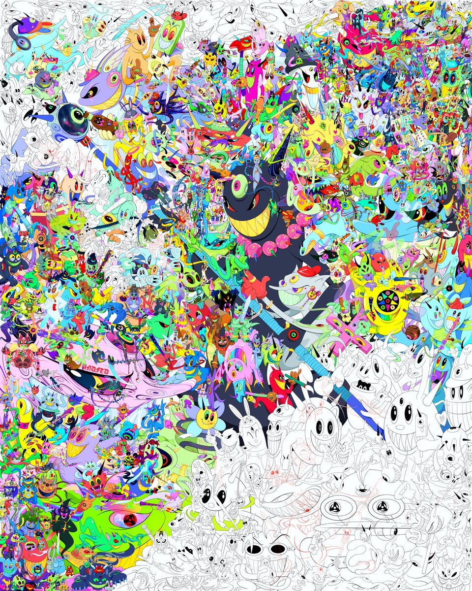 This is Friends so far. 

2505 hours or 104 days of work.  This is the thing that has me consumed in a way I cannot explain through words. Without a question the most important piece of Art I’ve ever worked on. This is my magnum opus. 

I foresee maybe 800-1000 hours left until I