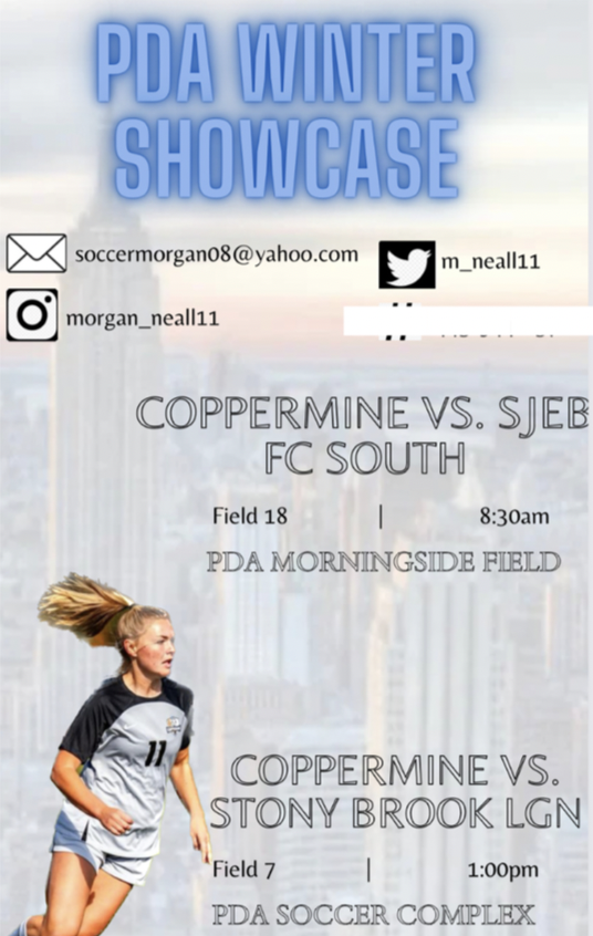 m_neall11's tweet photo. PDA Winter Showcase schedule!!⬇️⬇️
@ImCollegeSoccer @SSN_NCAASoccer @UNDsoccer
@Mount_WSOC @UncommittedGrls @JimmyFPSports
@OutsideTheGames @AScholarsBrand @fivestarphenom @SunilSunderRaj3 @BaltNGSoccer
@NcsaSoccer @SoccerMomInt @YAthletesF
@LL7NV @collegesocfindr @CoastRecruits https://t.co/Bs6UhtMqVQ