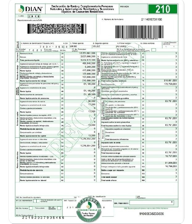 AdrianaRuizH's tweet image. Declaración de Renta del pobre viejecito Colombiano con decenas de propiedades por todo el país cuyo valor a pagar es $0
Le dicen dizque "el gran Colombiano"🤦‍♀️