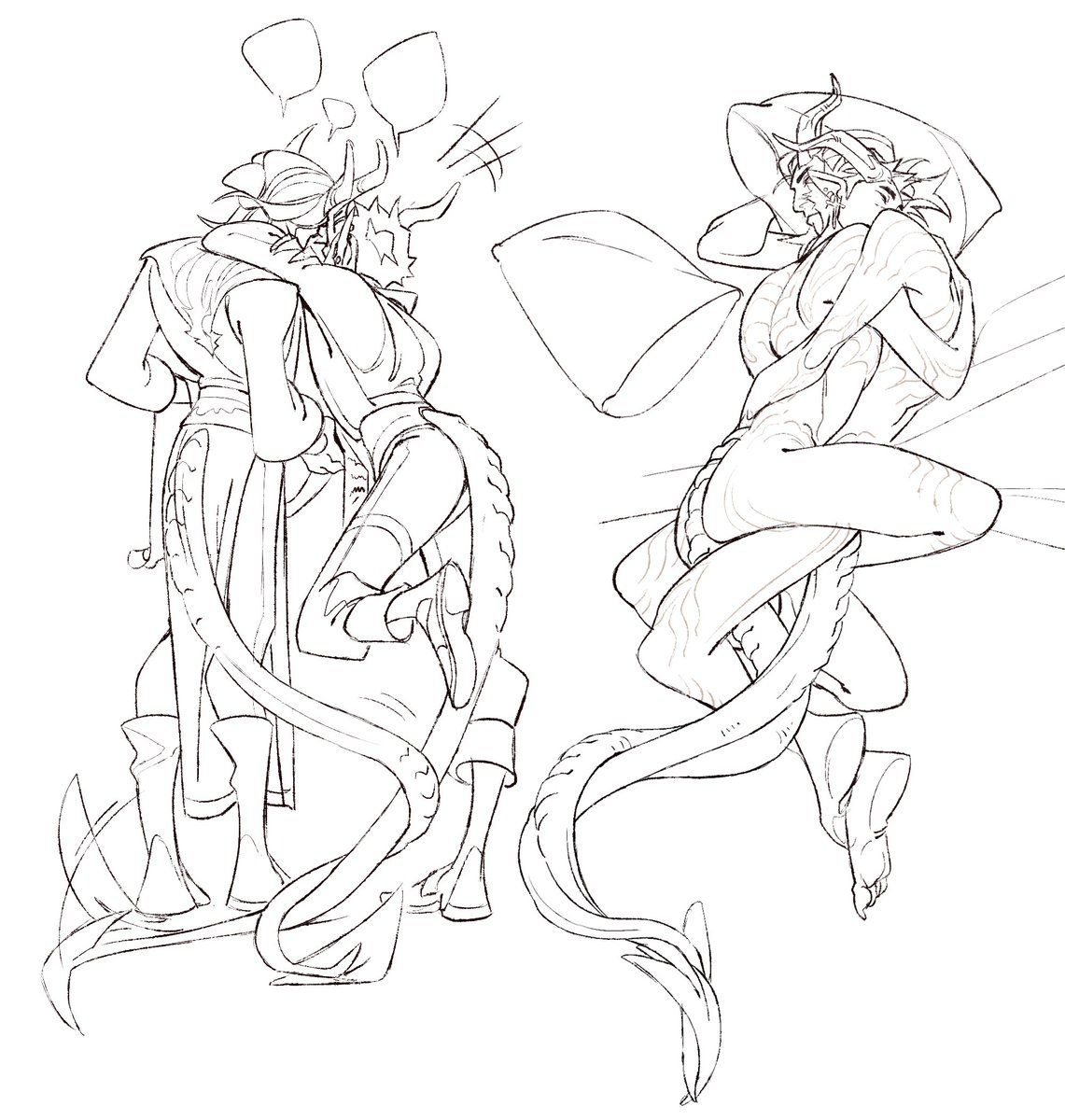 are we ever gonna get some food on their tails intertwined? I’m so feral for that — I'm being bullied for tail porn retrospring.net/@La_Bordeliere…