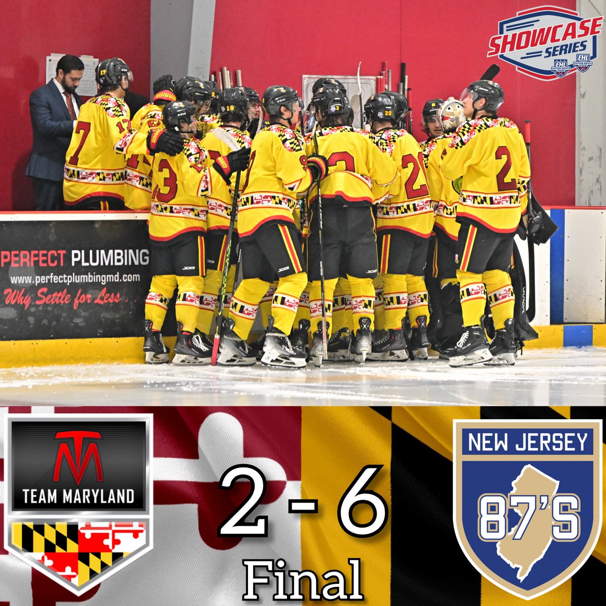 Not our best showing this afternoon. We're back at it on Monday afternoon on the road against Philadelphia Hockey Club.

#MarylandPride #EHL #ShowcaseSeries