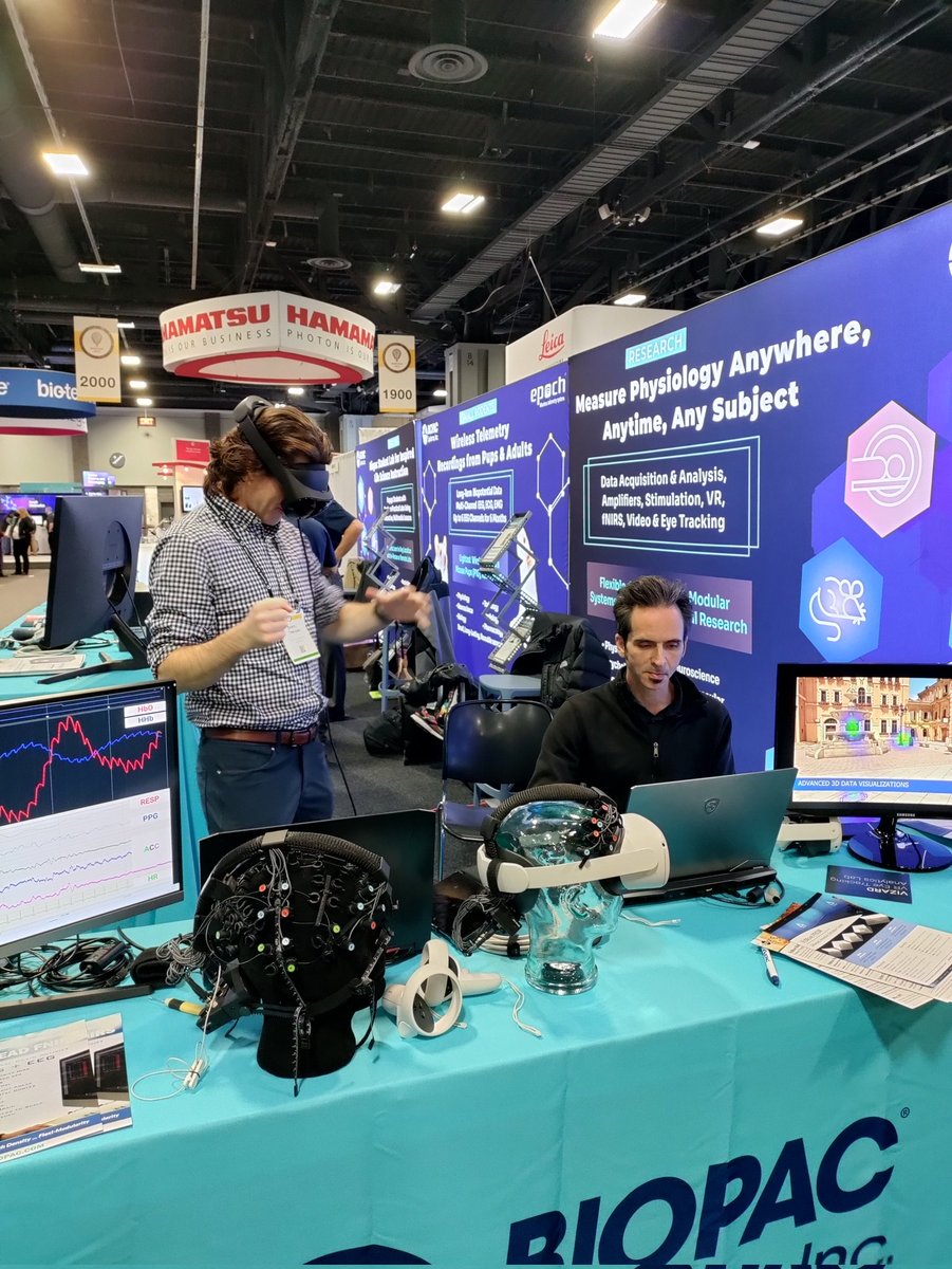 Marion Vincent (@mariona_vincent) on Twitter photo Trying on #MedelOpt and #VR at <a href="/BIOPACSystems/">BIOPAC Systems, Inc.</a> with <a href="/worldviz/">WorldViz VR</a> and <a href="/seenelimaging/">@Seenelimaging</a>.
Great to present #fNIRS at #SfN23 ! Trying on #MedelOpt and #VR at <a href="/BIOPACSystems/">BIOPAC Systems, Inc.</a> with <a href="/worldviz/">WorldViz VR</a> and <a href="/seenelimaging/">@Seenelimaging</a>.
Great to present #fNIRS at #SfN23 !