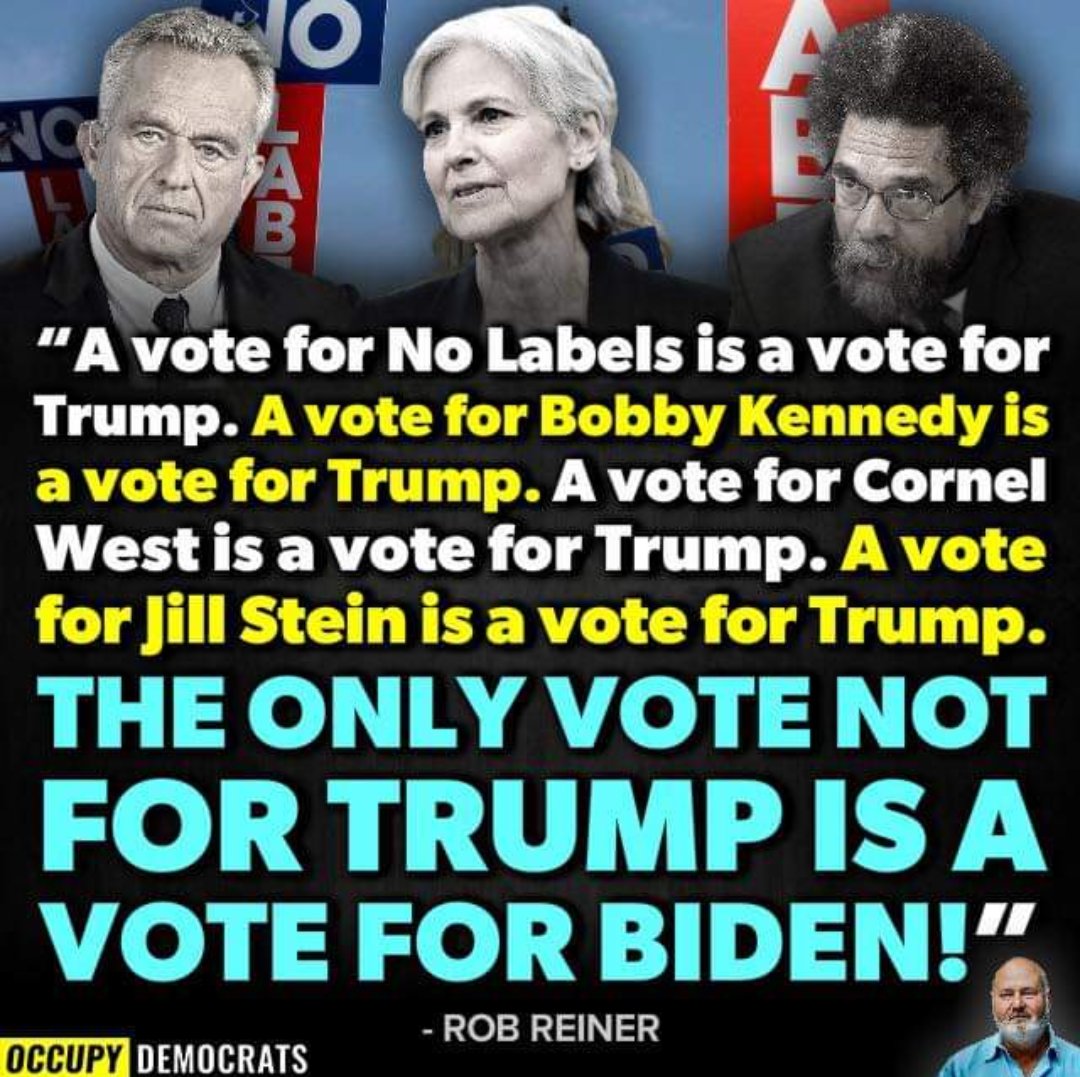 💢 A No Labels ticket would draw votes away from .@POTUS but not many votes from tRuMp.
plus.thebulwark.com/p/the-evidence…

🤔 #WhoFundsNoLabels

🗳️ #Biden2024

#FreshResists