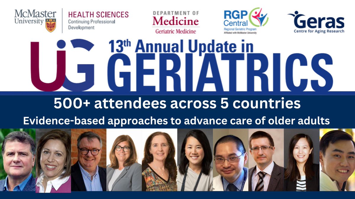 Our sincere thanks to all the fantastic speakers for their invaluable insights into evidence-based geriatric care at the 13th Annual @MacGeriUpdate #MacCPD. Delighted to have connected with 500+ attendees from 5 countries 🌍! Save the date for next at updateingeriatrics.ca