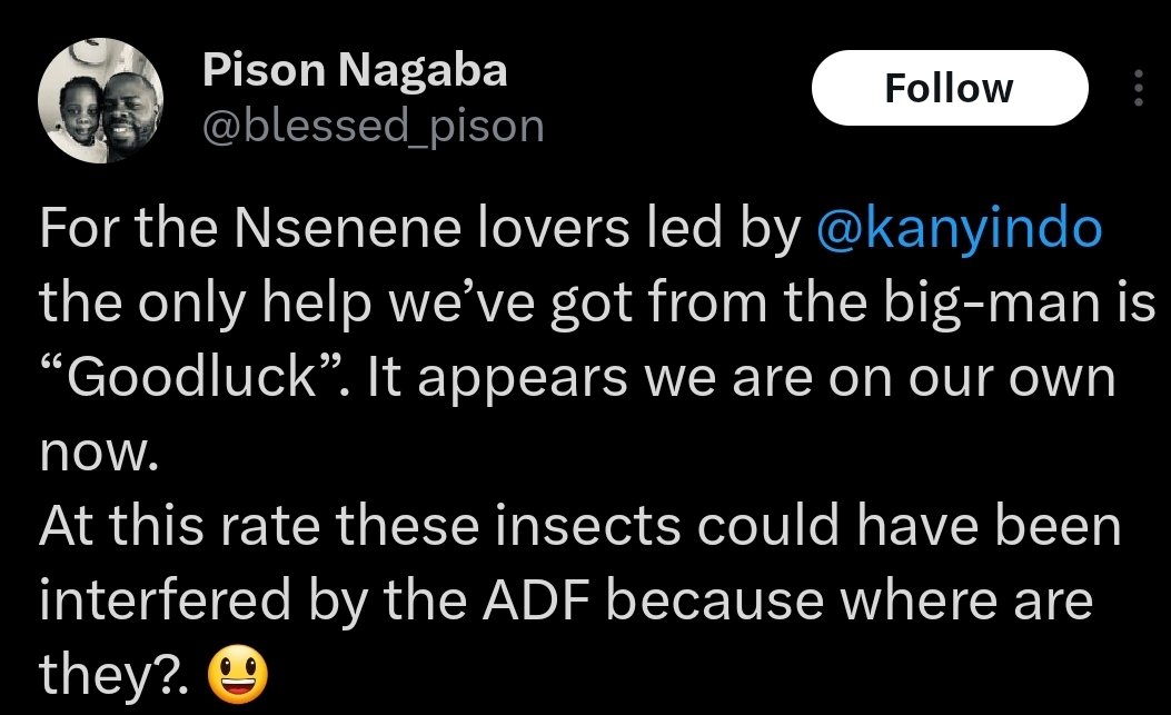 thetimeline256's tweet photo. NSENENE!!!::
The President @KagutaMuseveni has something to say about Nsenene. 👇🏾 https://t.co/tRAyOZvFlU