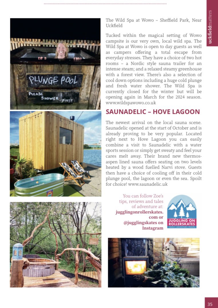 🌿 Sussex Saunas 🌿 Celebrate your inner Skandi in a Sussex sauna this winter! My piece for @UckfieldMatters  this month featuring The Nomadic Sauna, Beach Box Brighton, Wild Spa Wowo & Saunadelic. 

Full article here: jugglingonrollerskates.com/wellbeing/cele…