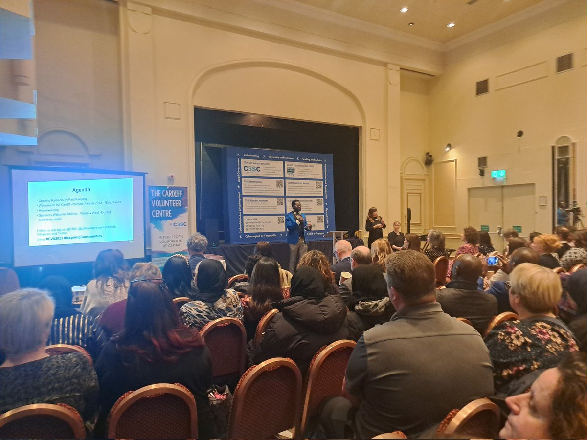 Laura_cymru's tweet photo. Amazing evening celebrating all things volunteering at the Cardiff Volunteer Awards. We are so lucky to be able to share a space with so many wonderful volunteers & celebrate their impact. Truly inspiring. Huge thank you to the C3SC team for an incredible event! π #cva23 #c3sc https://t.co/EUlzO6cFJG