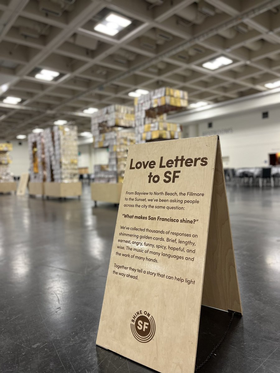 NewsBridgeSF's tweet photo. San Francisco Chief of Protocol, Maryam Muduroglu participates in the “Love Letters to SF” instillation at the 2023 APEC CEO Summit. Composed of glistening letters written by SF locals and visitors, the exhibit showcases the city’s spirit and civic pride. @shineonSF 
#APEC2023SF https://t.co/MKG4QYW2GO