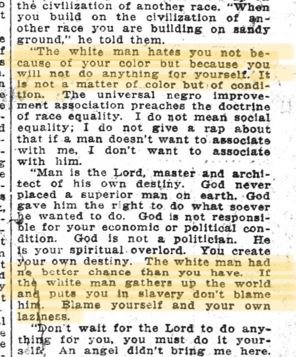 guang_lie's tweet image. “The white man hates you not because of your color but because you will not do anything for yourself. It is not a matter of color, but of condition…You create your own destiny. The white man has no better chance than you have. If the white man gathers up the world and puts you