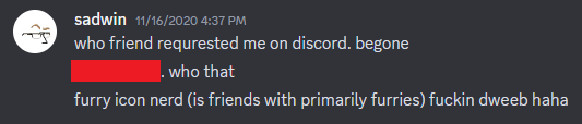 meataphor's tweet photo. as proof this is actual footage of my reaction to Toby Fox friend requesting me on discord (it was not actually a furry icon and it's changed since then anyway) https://t.co/N4noObj34y