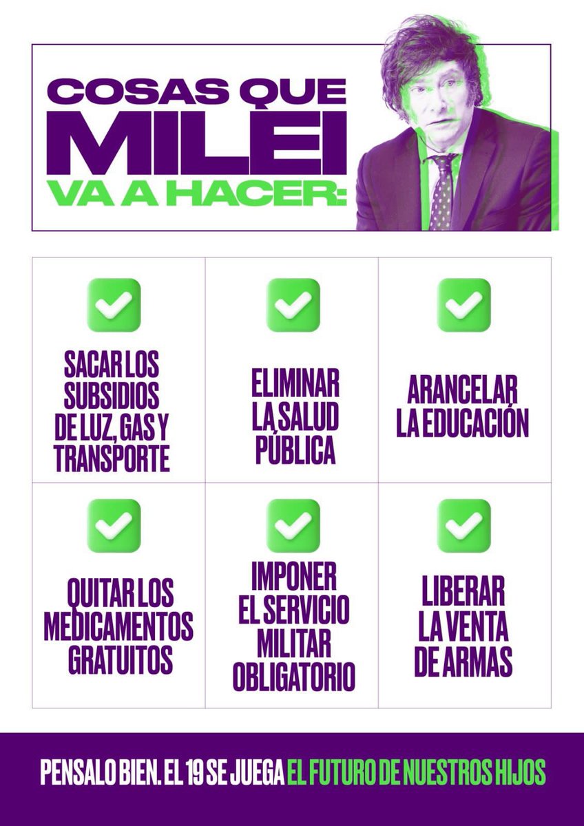 SergioOPalazzo's tweet photo. Milei propone un ajuste brutal que va a impactar de lleno en los bolsillos de los Argentinos.

#MileiSaleCaro https://t.co/XDA4tHn22r
