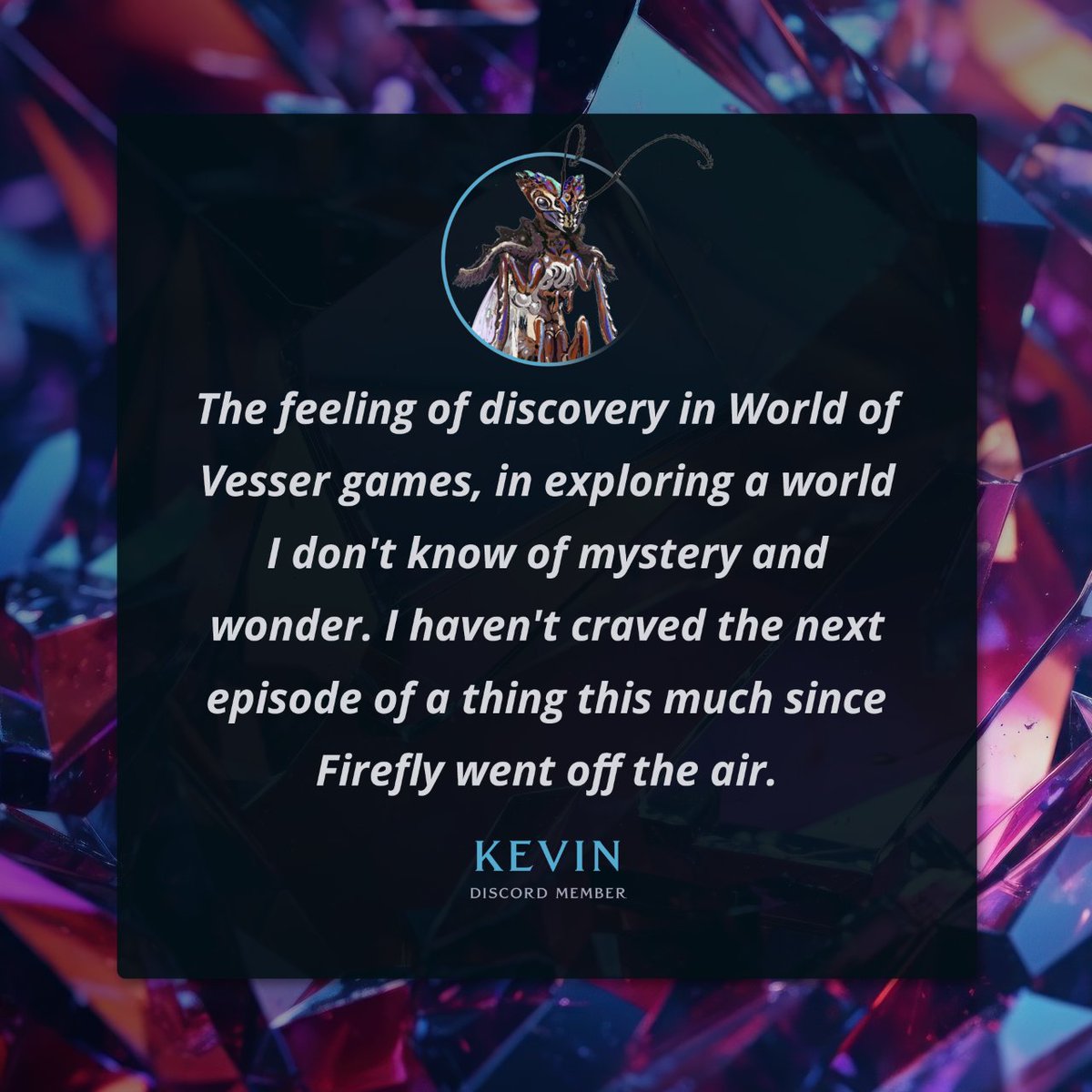 worldofvesser's tweet photo. 💫 **Community Love Alert!** 💫
Thank you for the fantastic review, Kevin! Your words fuel our storytelling journey. 🎙️📜

#WorldOfVesser #CommunityLove #StorytellingMagic 
#RPG #TTRPG https://t.co/rmGLdRrNau