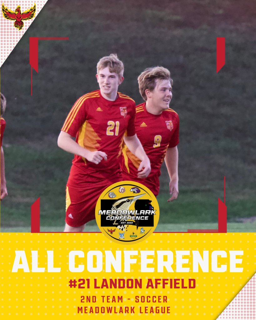 ahsphoenix's tweet photo. Congratulations to Landon Affield and John Collins for making the Meadowlark Conference All-Conference Soccer Team! #WeAre409 https://t.co/h4k7DTTfVO
