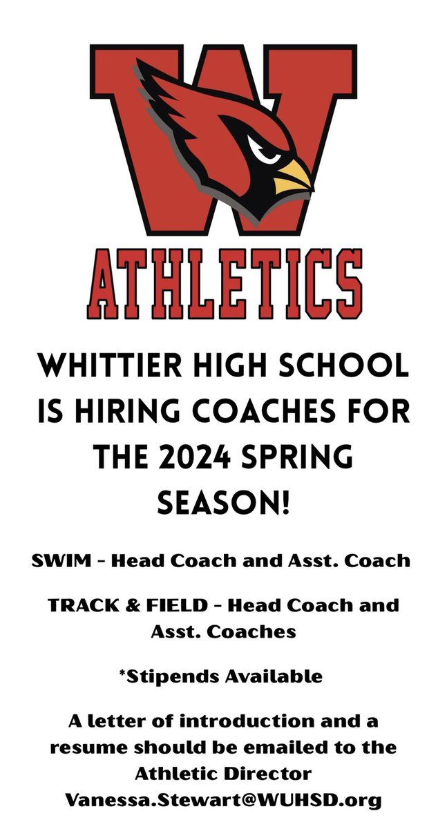 Come join our Cardinals Athletics Family!