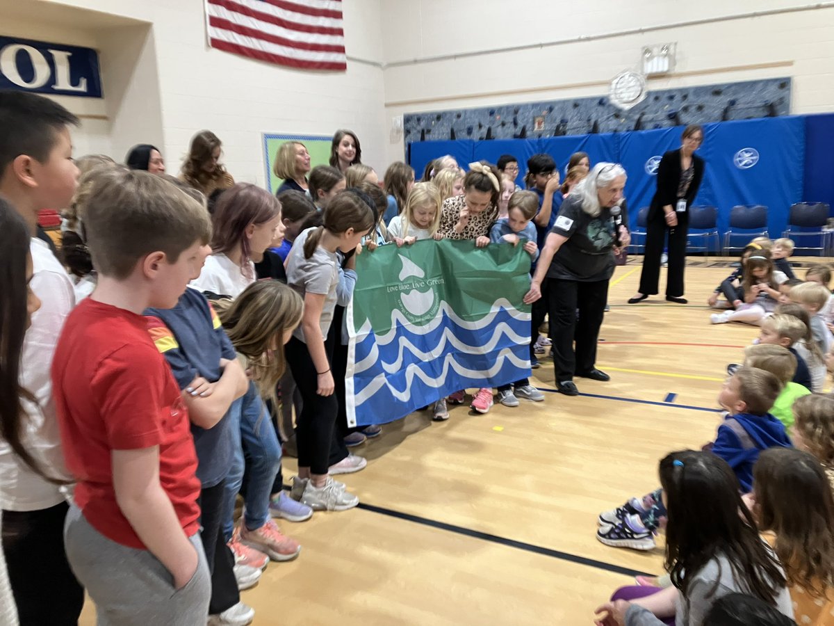 WildcatsWalker's tweet photo. Thanks to our “green initiatives” this year and the awesome leadership of Mrs. Karrow’s Eco Club, Walker School was awarded the Water Quality Flag from DuPage SCARCE at today’s all school assembly. Walker Proud. https://t.co/ntFyI9xt4G