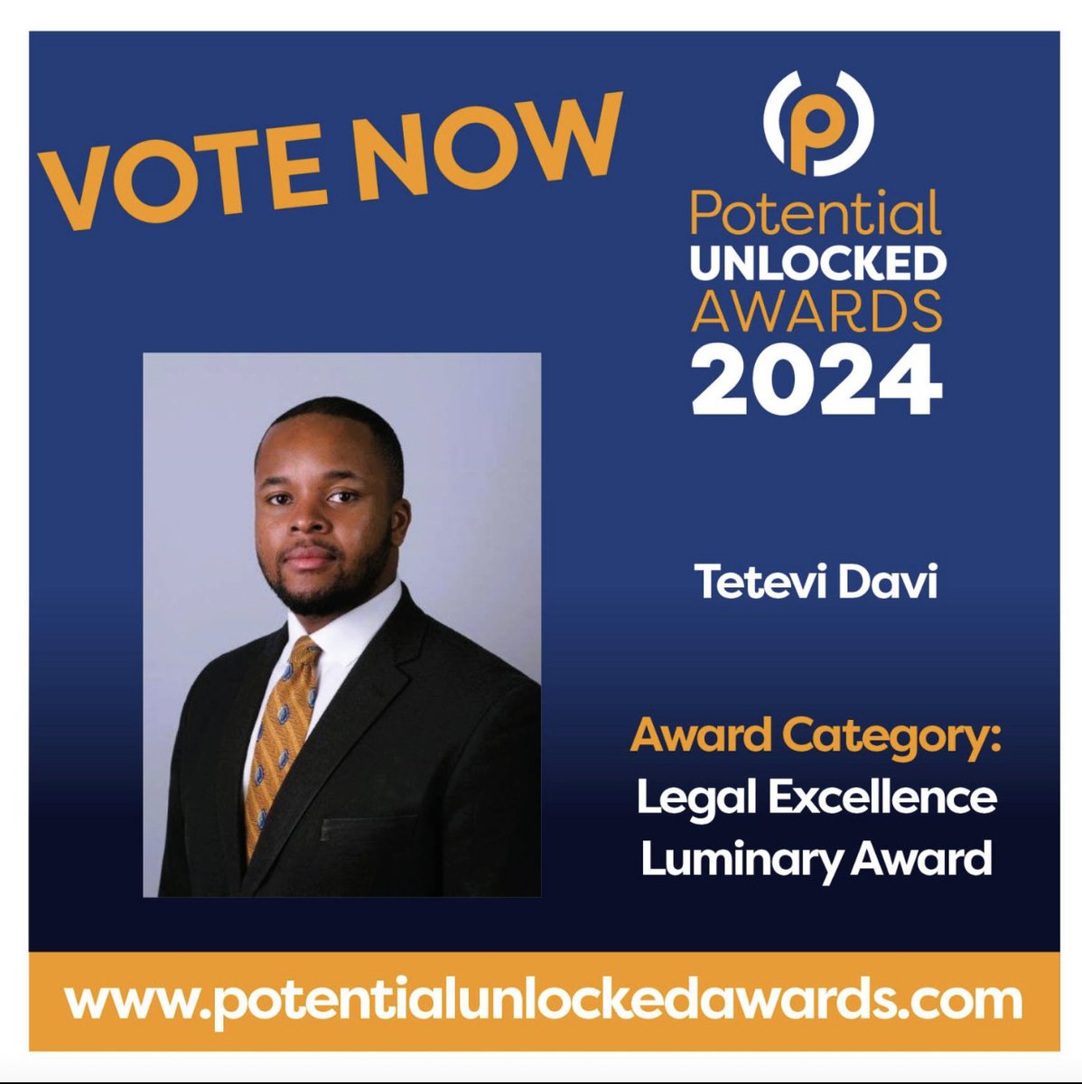 1MCB congratulates <a href="/TeteviDavi/">Tetevi Davi</a> on being nominated for the Legal Excellence Luminary Award in the 2024 Potential Unlocked Awards!

Cast your vote here: potentialunlockedawards.com/vote/

#PotentialUnlockedAwards #legalaward #barrister