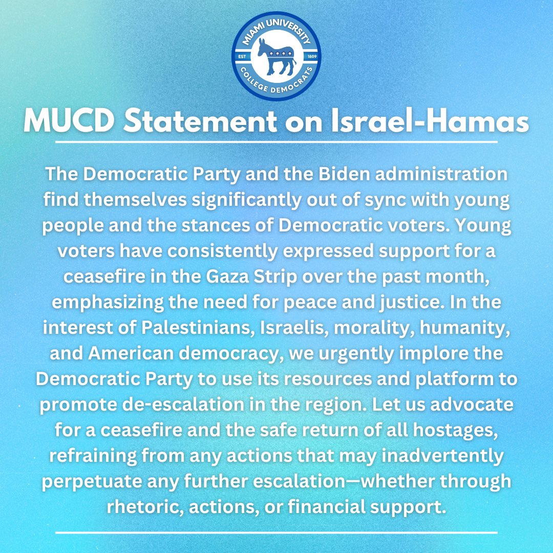 Miami U College Democrats tweet media
