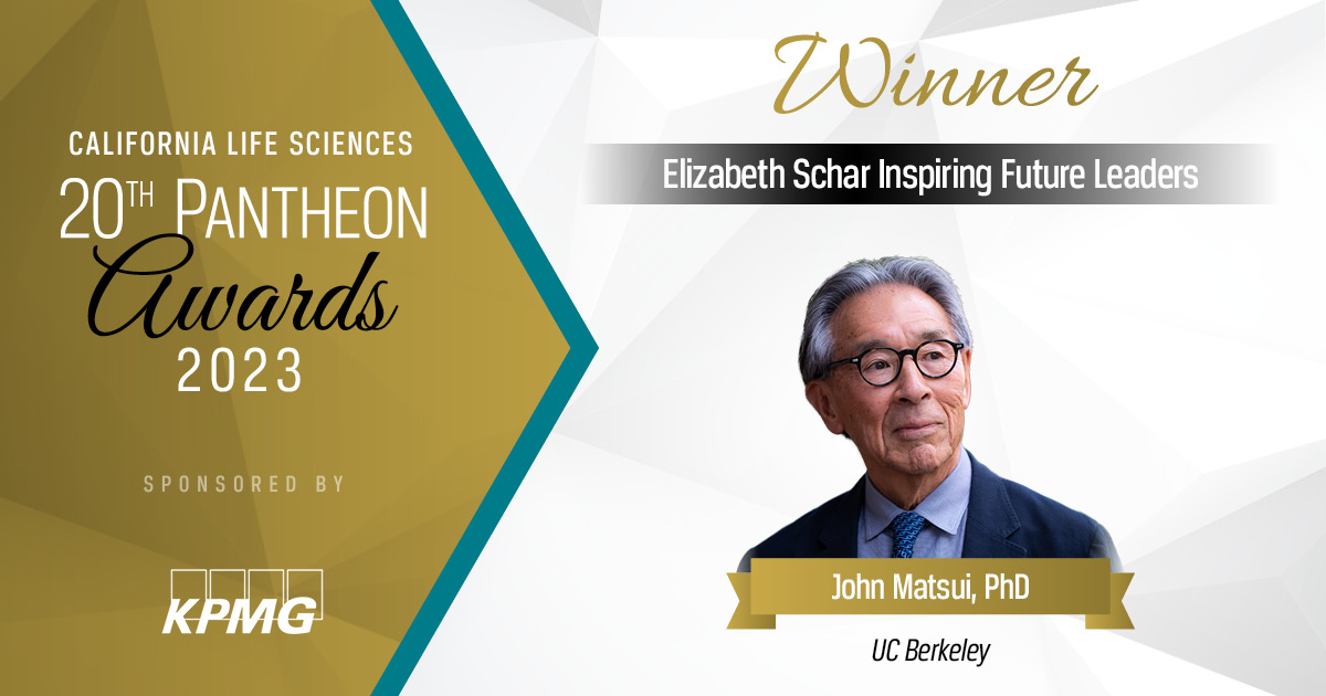 Congratulations to the #Pantheon2023 recipient of the Elizabeth Schar Inspiring Future Leaders Award—John Matsui! 🏆Director & co-founder of @berkeleybsp, he's dedicated 30 years to helping diverse students succeed in #lifesciences careers: bit.ly/3R0iocE