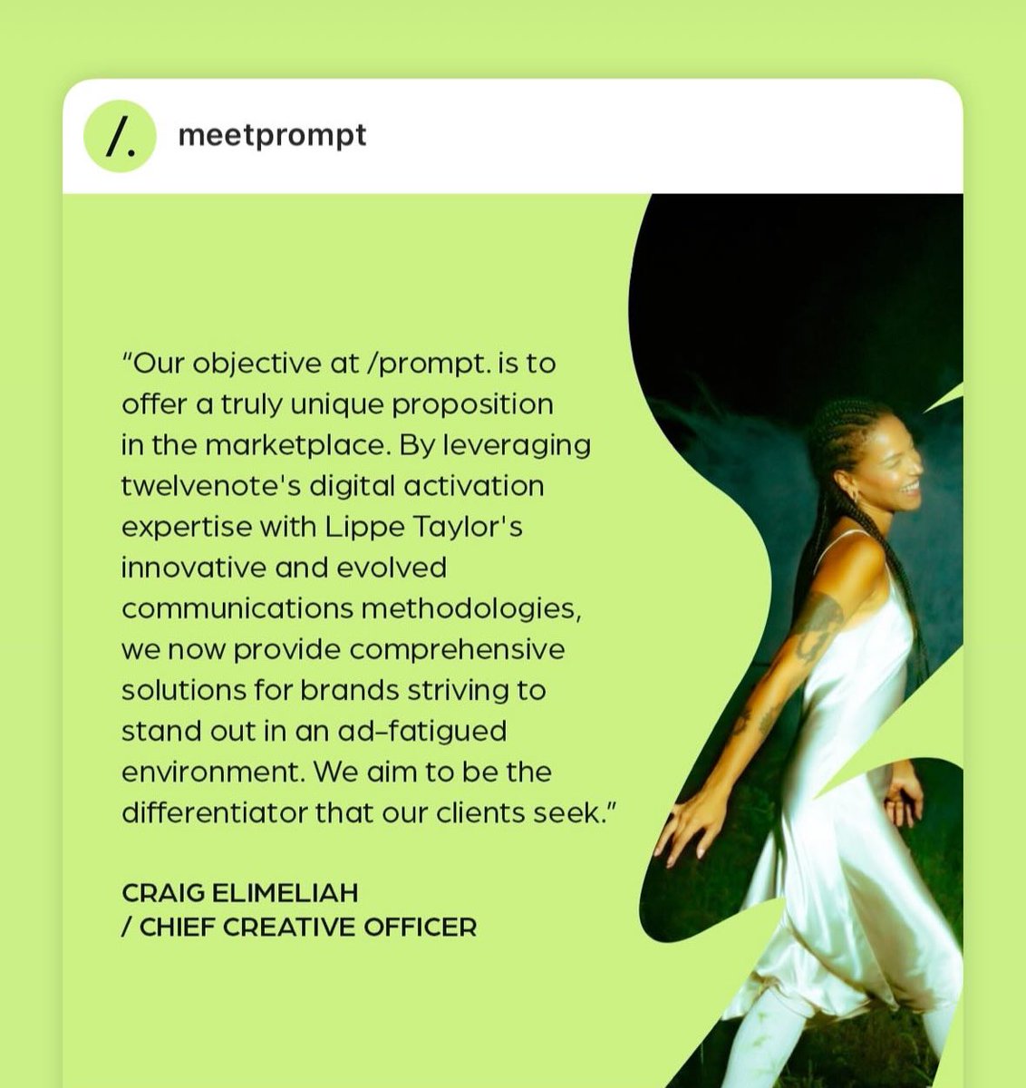 The start of something big… 
     /prompt.