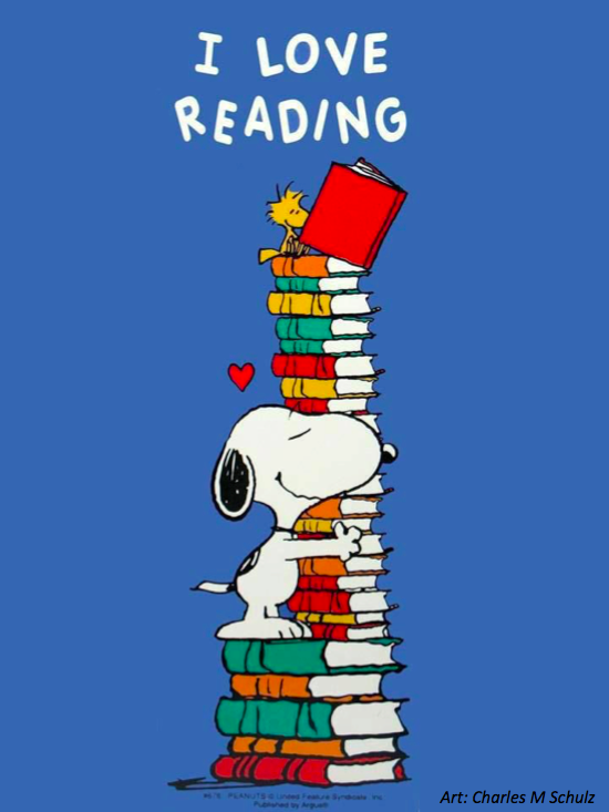 whatSFSaid's tweet image. How do you get kids to love reading? Make it central to everything you do. Read to them every day. Always give them time to read for their own entertainment. Let them choose their own books freely. Reading for pleasure changes lives FOREVER! #literacy

(Art: Charles M Schulz)