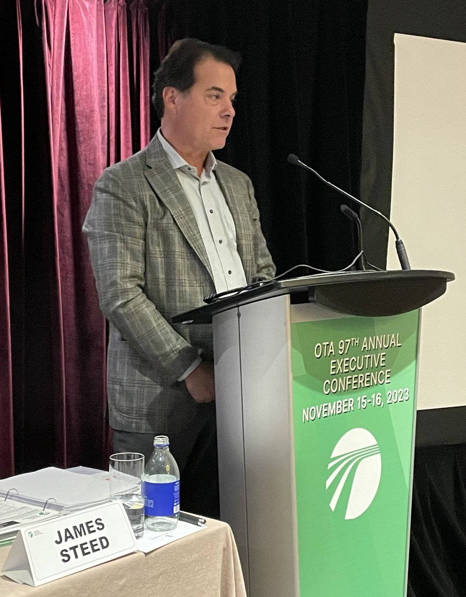 OTA chair James Steed <a href="/keepontrucking3/">James Steed</a> addresses the board to close the AGM and reflects on his eventful years and policy successes in the trucking industry during his term #otaconference2023