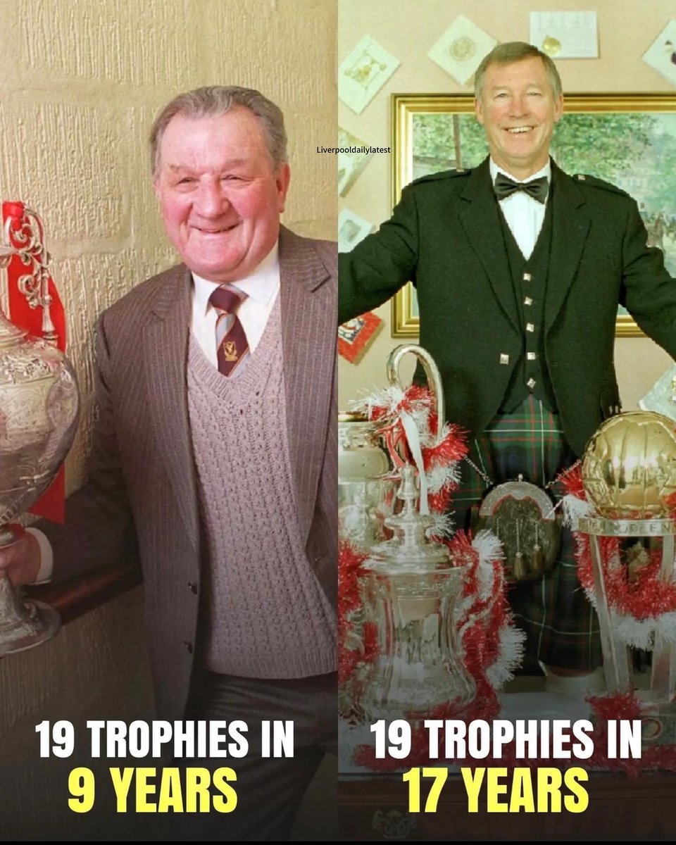 Jesanchez3's tweet photo. Everyone talks about Ferguson and he is BIG LEGEND and one of the best ever but they never mention The most successful English football manager of all-time!

Led us to an amazing 20 trophies between 1974 and 1983, including six League Championships, three League Cups, six Charity Shields, three European Cups, one UEFA Cup and one UEFA Super Cup.

Bob Paisley!👑🔴
