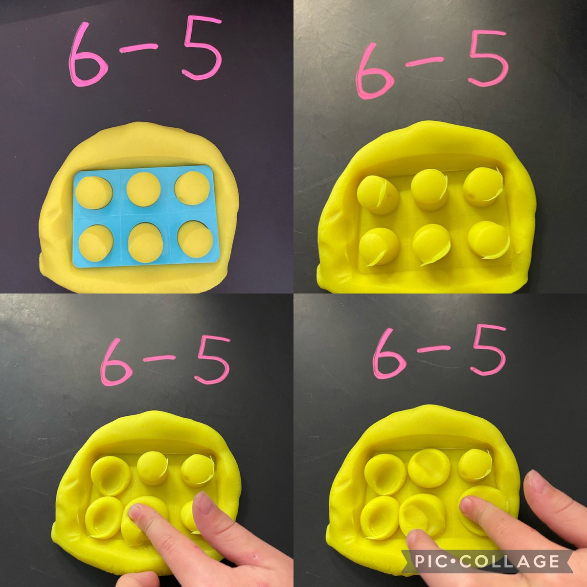 MrsGelston's tweet image. Numicon Subtraction 
Numicons are one of my favourite numeracy resources!
P1 loved using Playdough &amp;amp; @Numicon to subtract. #mathisfun #playistheway #play #numbersense #subtraction #minus #eyfs #tufftray #numicons #Number This post was from last year but I accidently deleted it..