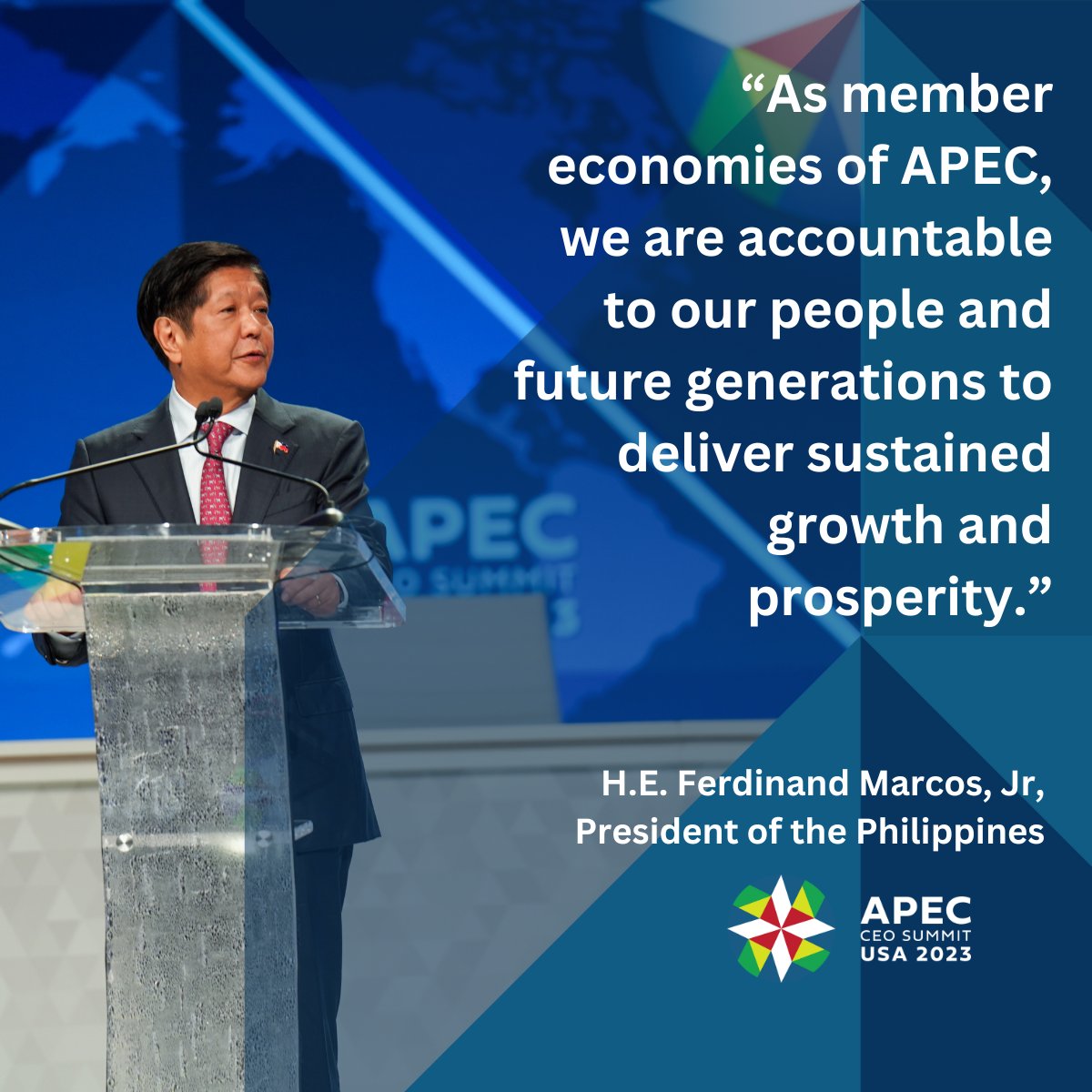 This morning, sustainability and climate change took center stage at the #APECCEOSummitUSA. Keep following along here for more updates from #USAPEC2023! apecceosummit2023.com