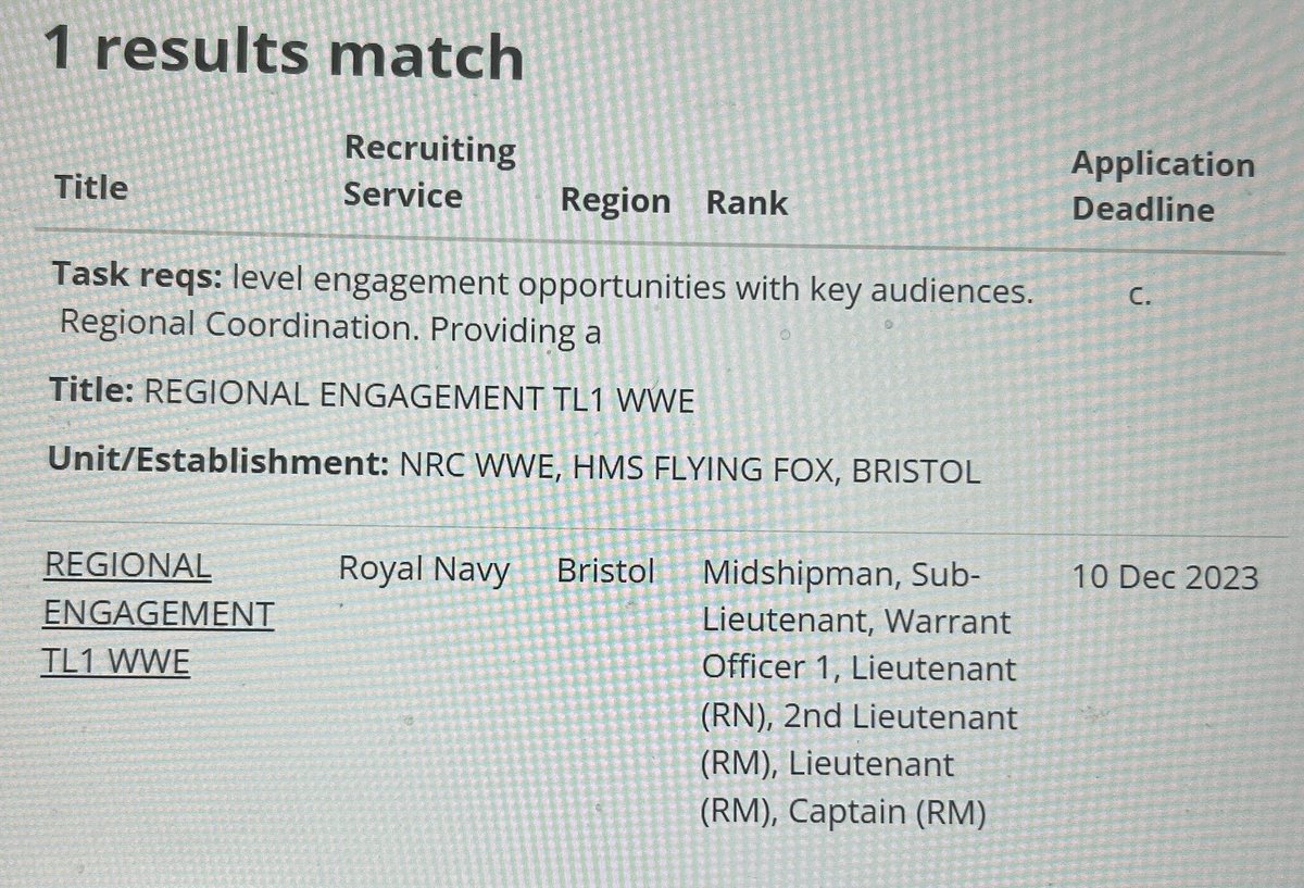 Alex Orr (@alexorr81) on Twitter photo On the back of my last post, if interested in being my relief please go to www.findforcesjobs and filter using REGIONAL ENGAGEMENT TL1. I have had a fantastic 6 years but time to hand over the reins to some younger blood. <a href="/BrigJkFraserRM/">Brigadier Jock Fraser Royal Marines</a> <a href="/RoyalNavy/">Royal Navy</a> On the back of my last post, if interested in being my relief please go to www.findforcesjobs and filter using REGIONAL ENGAGEMENT TL1. I have had a fantastic 6 years but time to hand over the reins to some younger blood. <a href="/BrigJkFraserRM/">Brigadier Jock Fraser Royal Marines</a> <a href="/RoyalNavy/">Royal Navy</a>