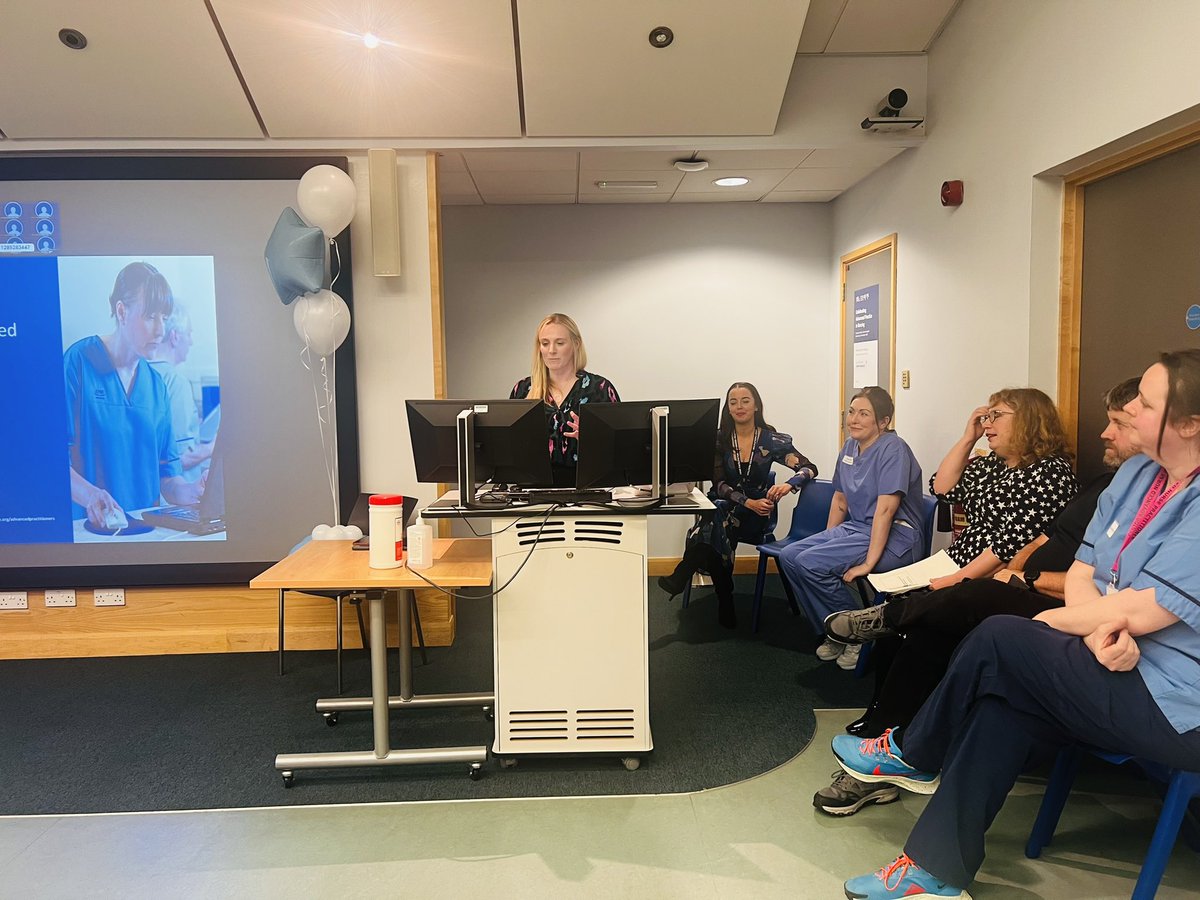 Livvylives72's tweet photo. Celebrating Advanced Practice event today for #AdvPracWeek23 😃Huge thanks to those who presented their amazing work. &amp; to @kit959 @DeightonLinzi for organising 👏 👏👏@Janette57 @nhsfife @FHSCPNursing @FifeHSCP @lynniemc71 https://t.co/TO8CtrBgok