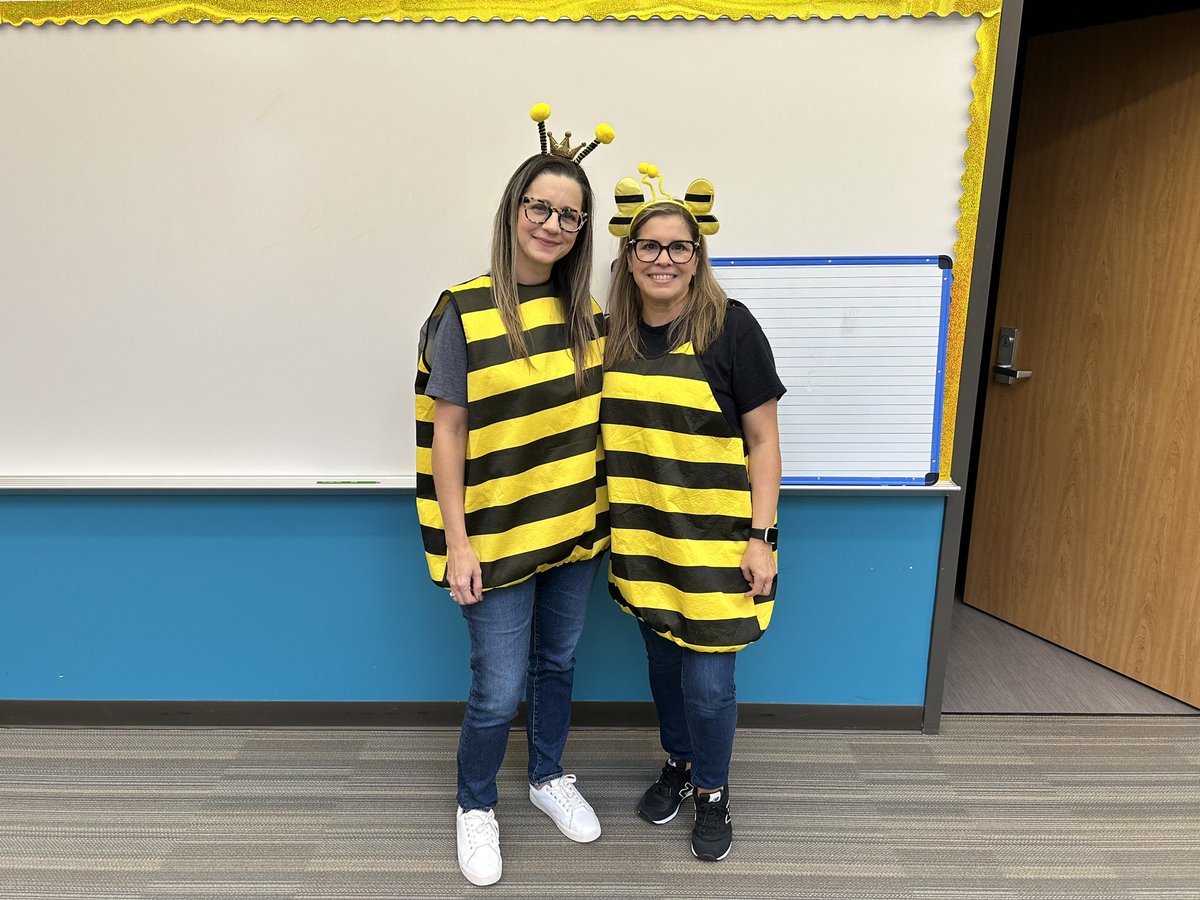 Today was the 3rd grade spelling bee <a href="/MahaffeyKISD/">Mahaffey Elementary</a>! 🐝🐝 Of course <a href="/Vazquezclass/">Lorena Vazquez</a> and I had to make it special with the appropriate attire. 😄 @kleinisd #kleinfamily #thebeesknees