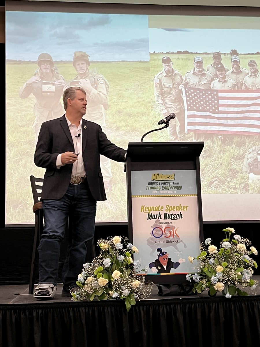 IN811's tweet image. We&apos;d like to take a moment to thank our absolutely incredible  #MWDPTC speakers! Keynote Speaker Mark Nutsch and Featured Speaker Lee Shelby shared their powerful, inspirational stories with our attendees today. It was a true privilege to have them speak at the conference!