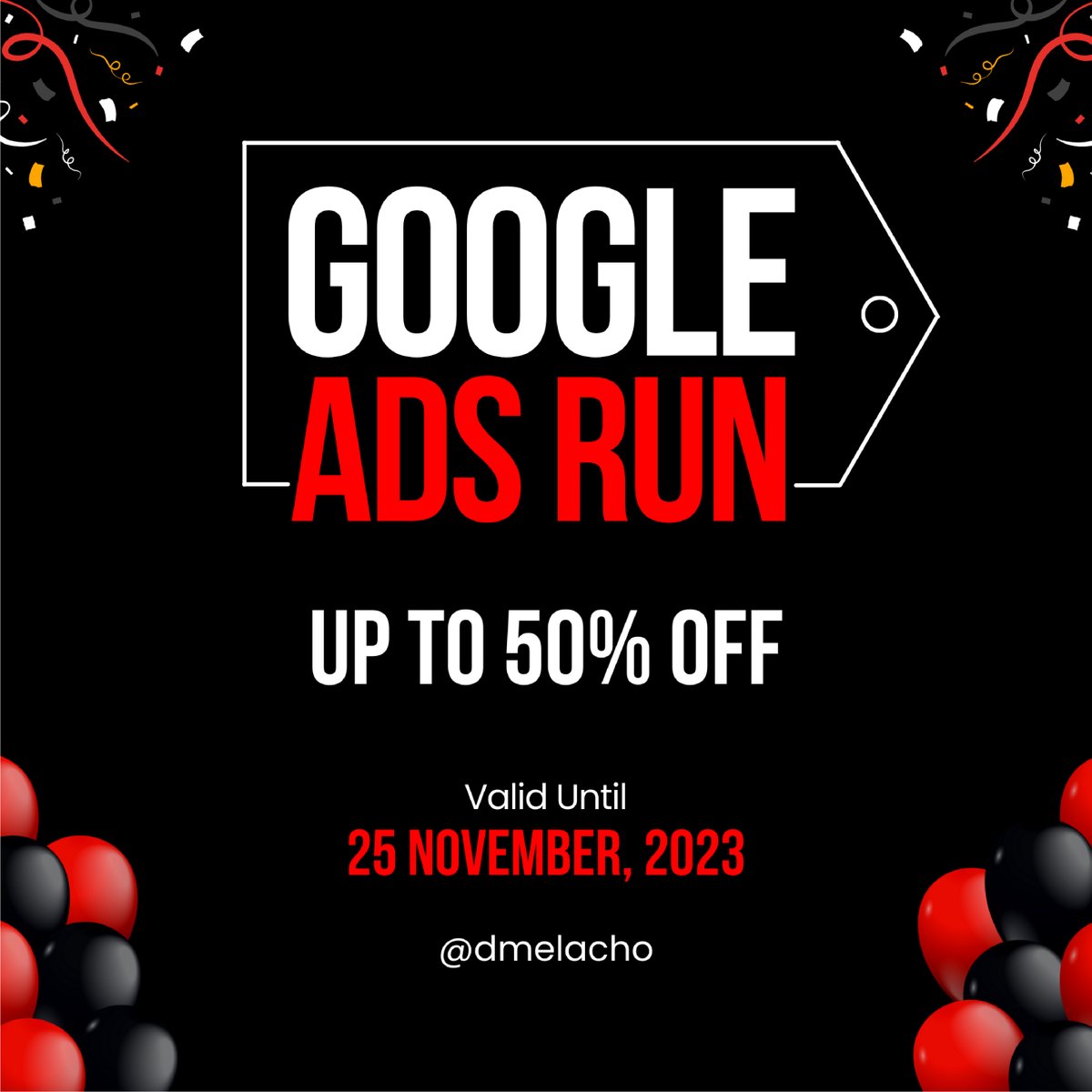dmelacho's tweet photo. Get 50% up to offer #blackfriday2023
#blackfriday2023🛍 #blackfriday2023🔥
#businessadvertising #digitalmarketer #marketingservices #socialnetworks #marketingfirm #socialmediahelp #marketingcoach #brandstrategist #onlinecoursecreators #november #giveawayalert #socialmediastrategy https://t.co/qUKy7EjaeU
