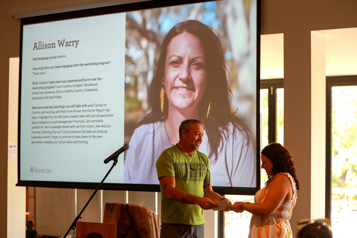 Congratulations to the newly recognised Cultural Fire Practitioners in the Hunter who were honoured in a special #Firesticks and <a href="/llshunter/">Hunter LLS</a> ceremony over the weekend on #Worimi Country 🙏🏿 Thank you to friends, family &amp; Elders for joining us. Too deadly 🔥 📷 Roni Bintang.