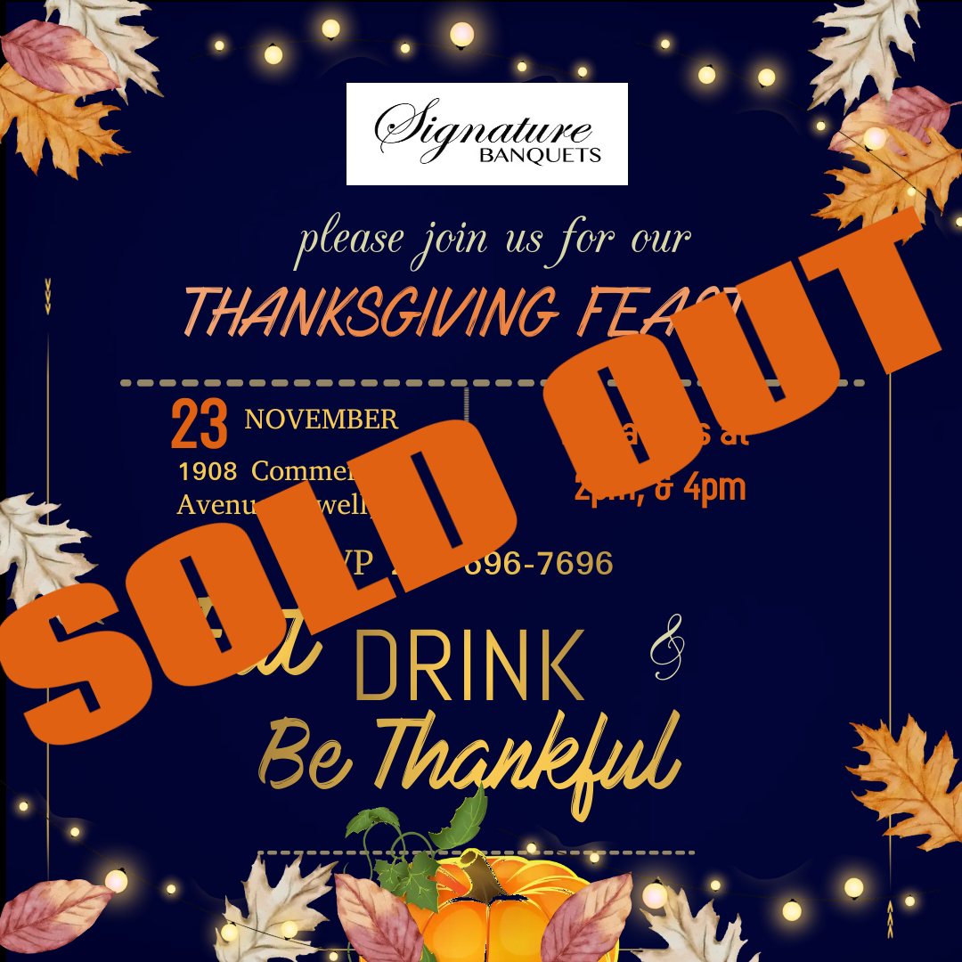 SignatureLowell's tweet photo. We are beyond excited to announce that the Signature Thanksgiving Feast seatings have been sold out. We appreciate all the love and support and can't wait to celebrate with you all. https://t.co/x9PgzlsvmB