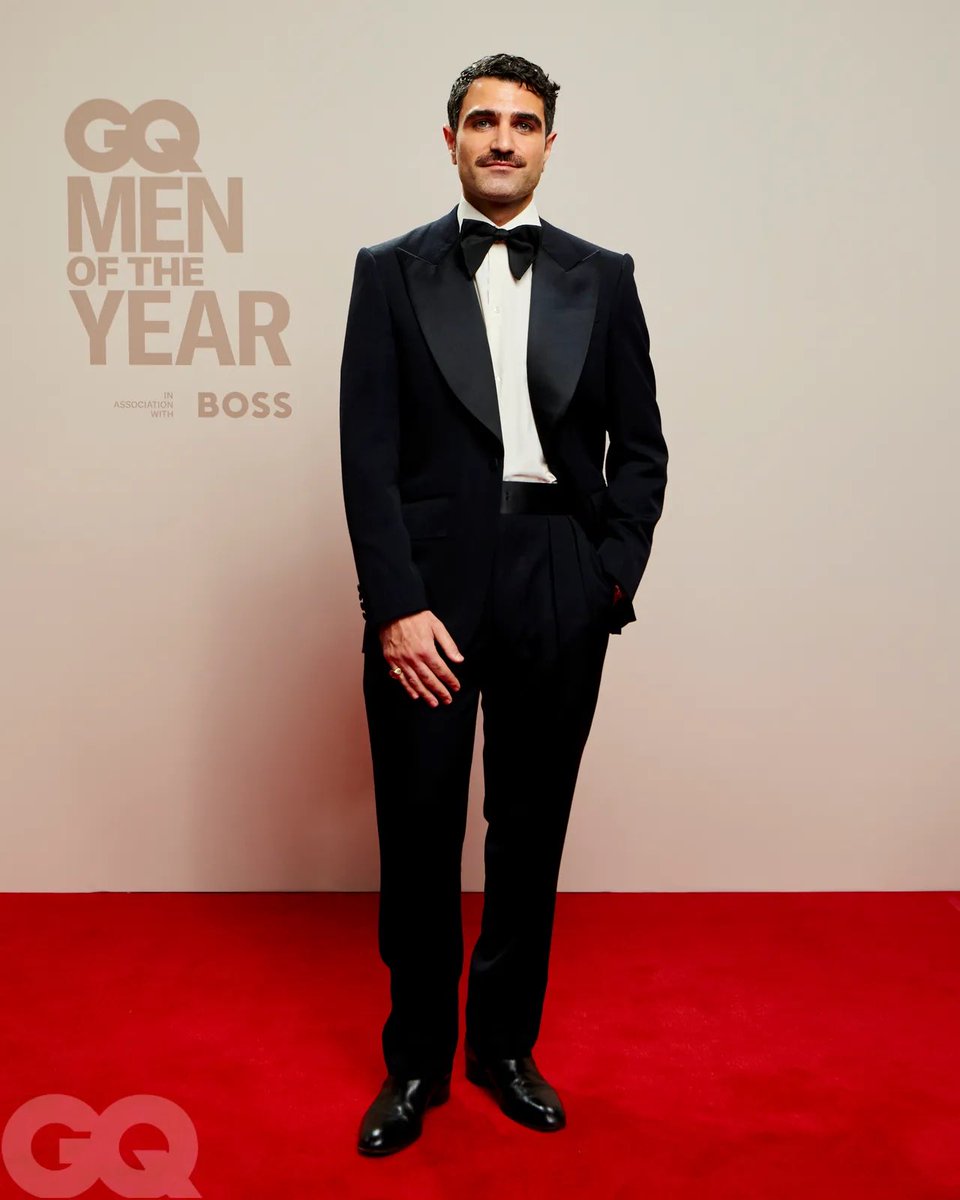 Deputy Global Editorial Director of <a href="/GQMagazine/">GQ Magazine</a> and Head of <a href="/BritishGQ/">British GQ</a>, Adam Baidawi, wearing bespoke Edward Sexton at this evening’s GQ Men of the Year 2023. #GQMOTY2023