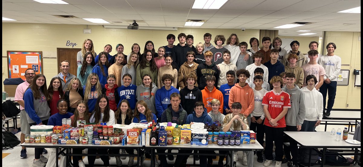 Today the Boys &amp; Girls Soccer Programs of Woodstown High School teamed up and donated items for our annual Thanksgiving Food Drive that is organized by our school. Young men and ladies getting it done off the pitch! Thank you!