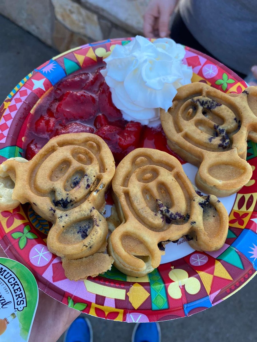 MrsHandicapper's tweet photo. @disneytipsguy Blueberry Mickey waffles from Hollywood Scoops https://t.co/BLArjm9oRe