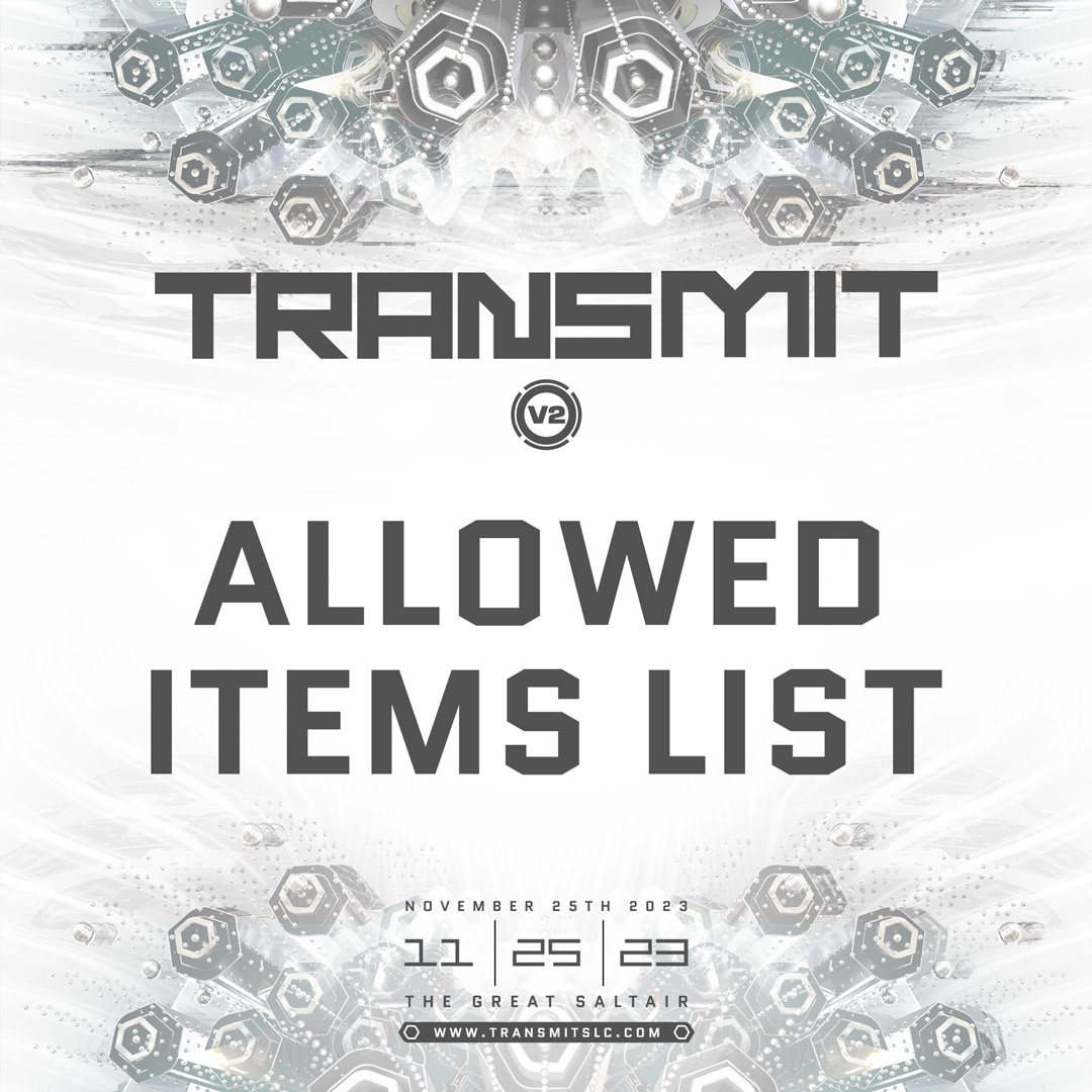 TransmitSLC's tweet photo. Pack smart for #Transmit2023! Check our Allowed Items List and ensure a smooth entry into our world of melodies.
Transmit Allowed/Not Allowed List βΒ https://t.co/rdc82VSRhG https://t.co/ioQINN9ER7