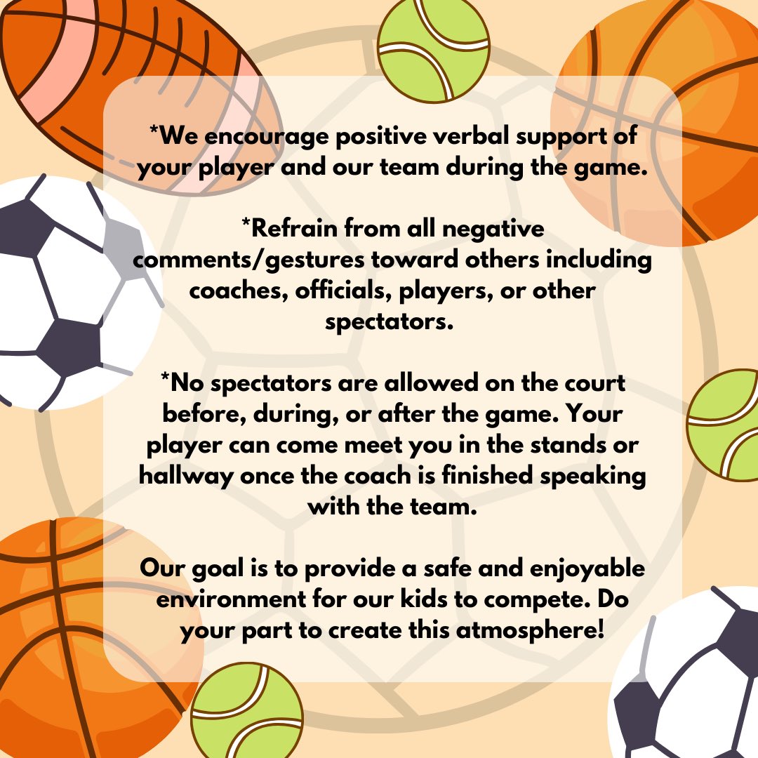 As we begin basketball season, a few reminders for our spectators regarding sportsmanship and fan behavior.