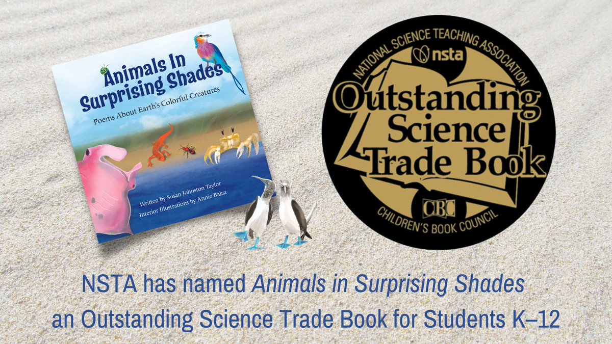 Huge thanks to @NSTA for naming ANIMALS IN SURPRISING SHADES to its newest list of Outstanding Science Trade Books for Students K–12! 🌎 nsta.org/outstanding-sc… #STEMBooks #ChildrensBooks #KidsLoveNonfiction #STEMEducation #Teachers #Librarians