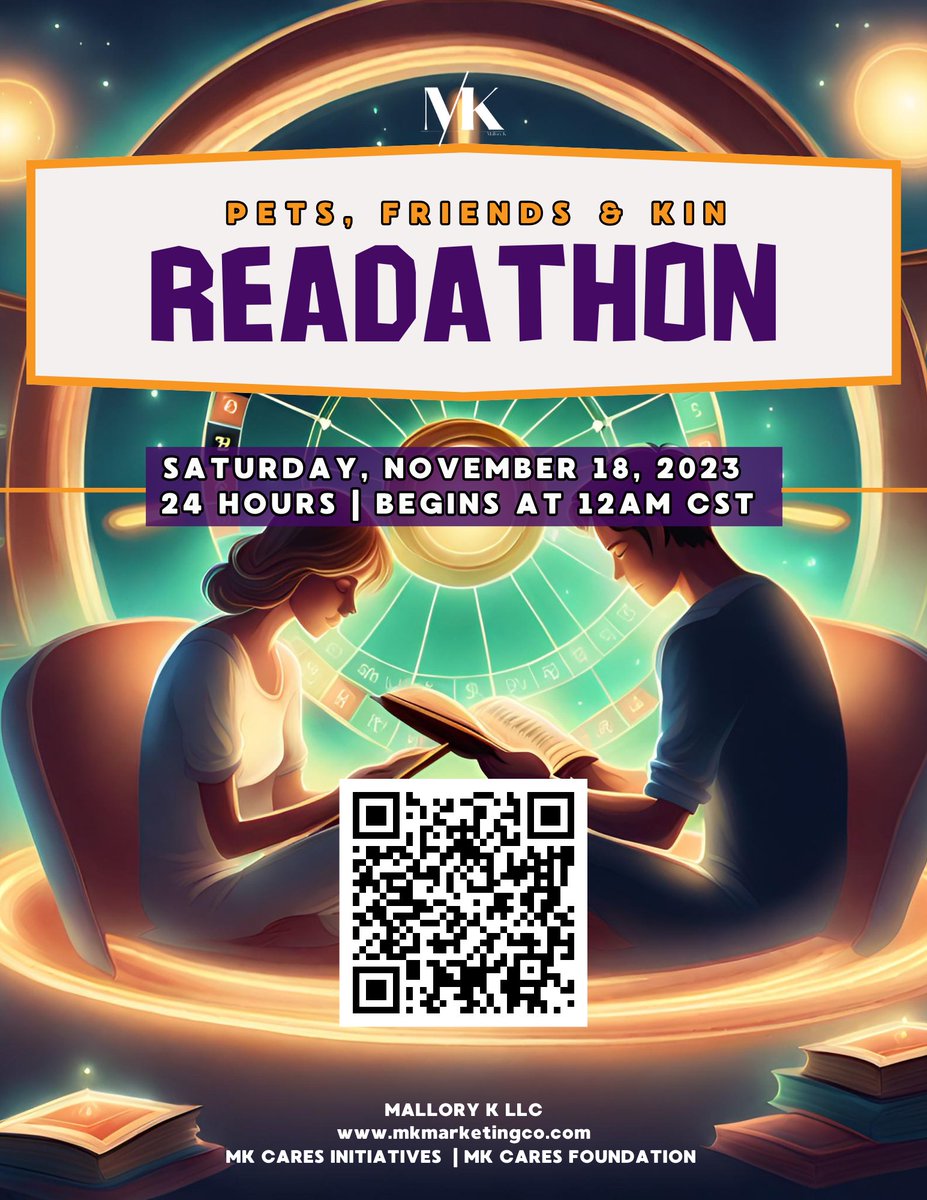 mkmarketingco's tweet photo. Help Us Motivate 10,000 Active Readers! 

Registration is still open for you to join us in our global 24-Hour Pets, Friends and Kin Readathon this Saturday, November 18, 2023! 

Register using the link below.  
https://t.co/j43brLfHPw https://t.co/oco71Gdx7d