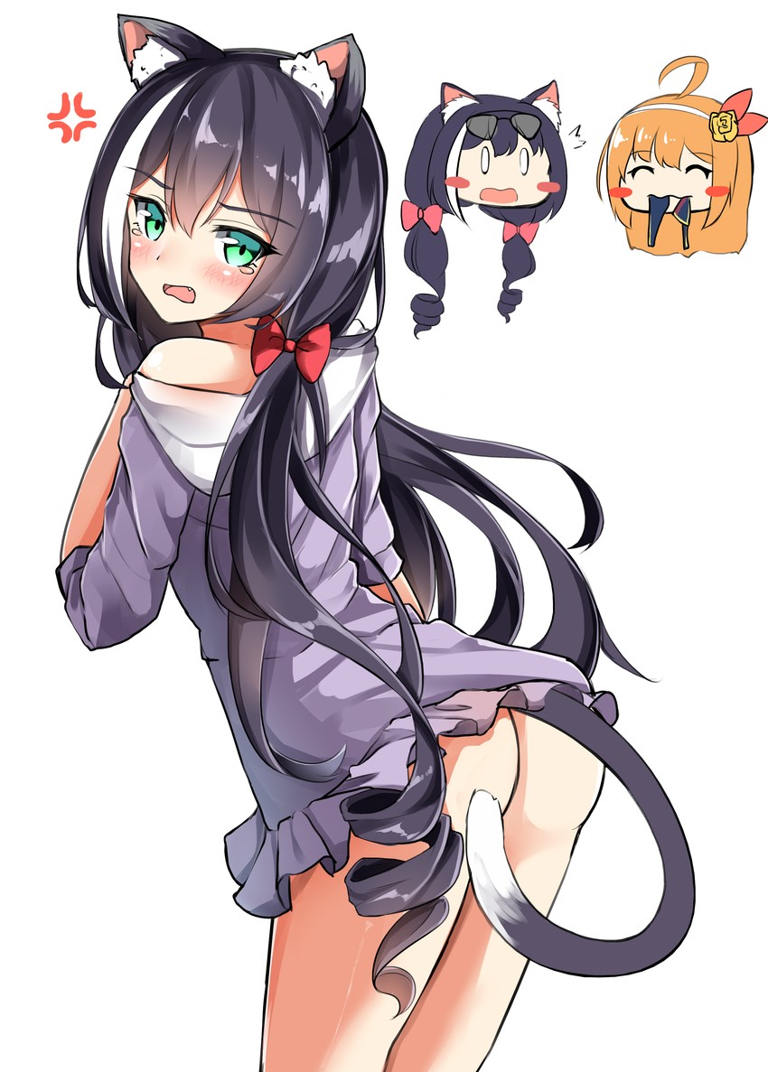 Hey...did nya see my!
heyyy...?
Is...that my top, i-in your mouth?