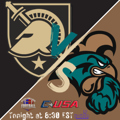 Tonight we try and take one more step towards an undefeated regular season. Coastal vs Army let’s go.