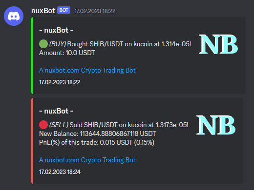 Yoeri_nuxBot's tweet photo. Do you prefer receiving your #crypto trade notifications from #nuxBot trough #Telegram or #Discord? π€ https://t.co/mxQGDbmRJ9